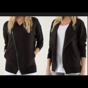 Lululemon mula bundle jacket asymmetrical black